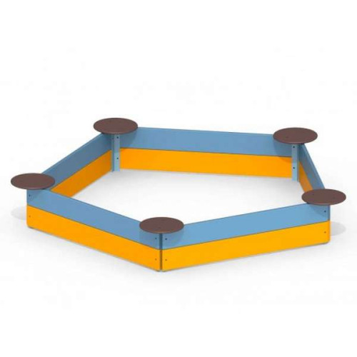 Дитяча п'ятикутна ігрова пісочниця Зірочка на майданчик Дитяча п'ятикутна ігрова пісочниця Зірочка на майданчик