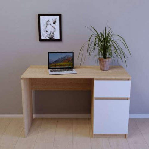 Письмовий прямий стіл СП-102 з ЛДСП із шухлядою та тумбою