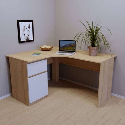 Кутовий письмовий стіл дитячий СП-110 із ЛДСП із шухлядою та тумбою