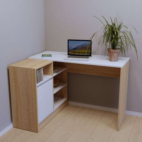 Письмовий стіл дитячий СП-113 з ЛДСП з полицями та тумбою