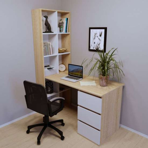 Письмовий стіл дитячий СП-114 з ЛДСП з полицями та шухлядами