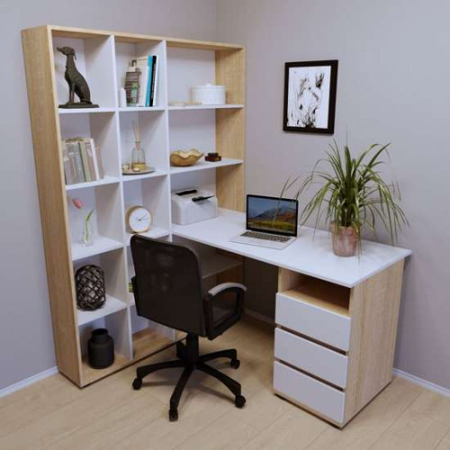 Письмовий стіл підлітку СП-116 з ЛДСП з полицями та шухлядами