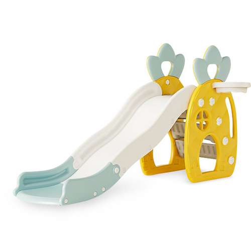 Детская игровая горка Mealux Eric пластиковая желто-голубая