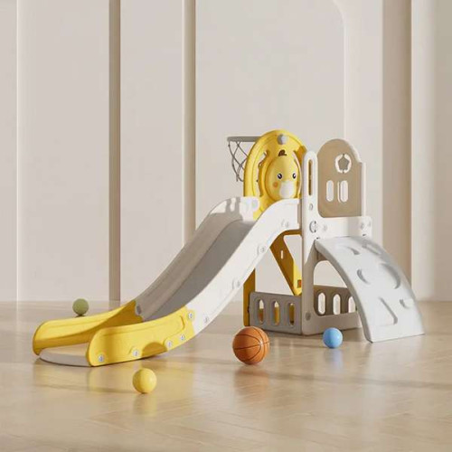 Ігровий комплекс 3в1 Ducky жовто-бежевий Каченя для дома і вулиці Ігровий комплекс 3в1 Ducky жовто-бежевий Каченя для дома і вулиці