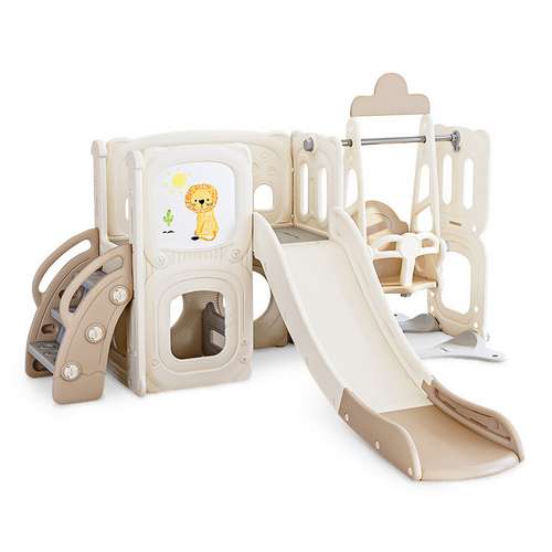 Детский игровой пластиковый комплекс Mealux Castle бело-коричневый