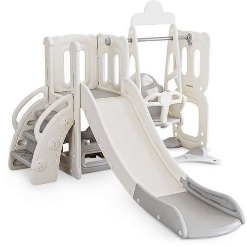 Детский игровой пластиковый комплекс Mealux Elsa с горкой и качелей