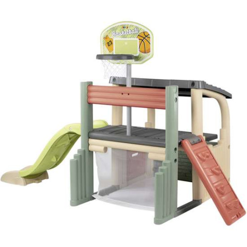 Игровой центр Smoby Развлечения с баскетбольной корзиной, футбольными воротами и горкой