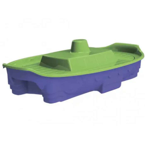Пісочниця пластикова дитяча велика КОРАБЛІК фіолетовий з кришкою Пісочниця пластикова дитяча велика КОРАБЛІК фіолетовий з кришкою