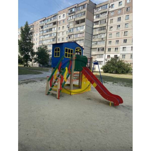 Будиночок ігровий дитячий "Дачний" вуличний з гіркою та гойдалками купити за ціною 177 778 грн. Будиночок ігровий дитячий "Дачний" вуличний з гіркою та гойдалками купити за ціною 177 778 грн. фото3