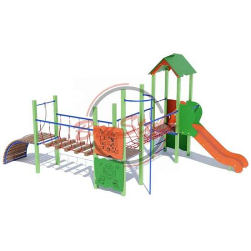 Дитячий майданчик з гіркою та містками
