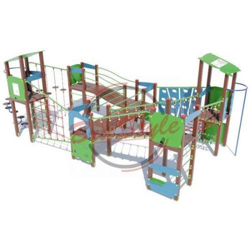 Детская площадка Маленькие разбойники с канатными переходами