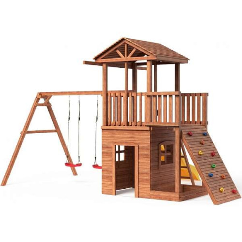 Дерев'яний дитячий майданчик будиночок SportHouse-19 зі скеледромом та балконом купити за ціною 67 170 грн. Дерев'яний дитячий майданчик будиночок SportHouse-19 зі скеледромом та балконом купити за ціною 67 170 грн.