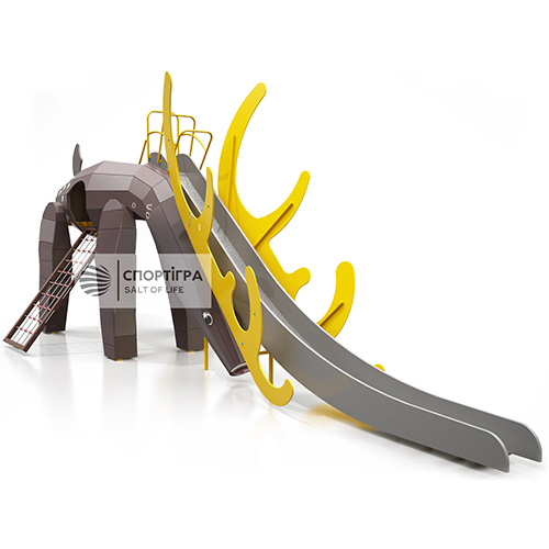 Детский игровой комплекс "Оленяшка с горкой" арт обьект