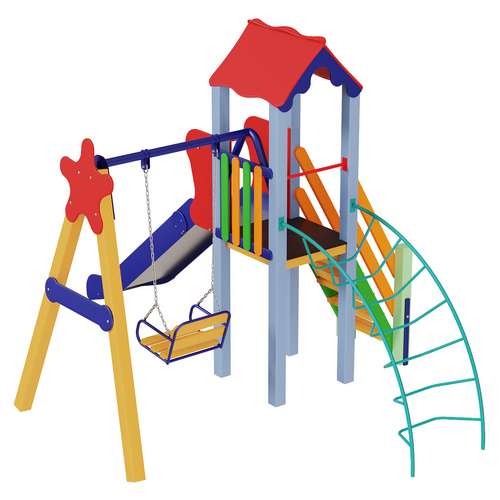 Детский игровой уличный комплекс Бабочка горка 1,2 м металлическая