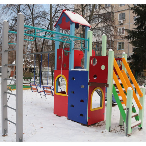 Детский комплекс Лидер 1,5 м с баскетбольным кольцом ✅ хорошие характеристики Детский комплекс Лидер 1,5 м с баскетбольным кольцом ✅ хорошие характеристики