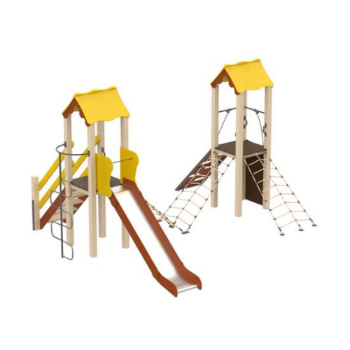 Игровой детский уличный комплекс Ropes с горкой и канатными лазами