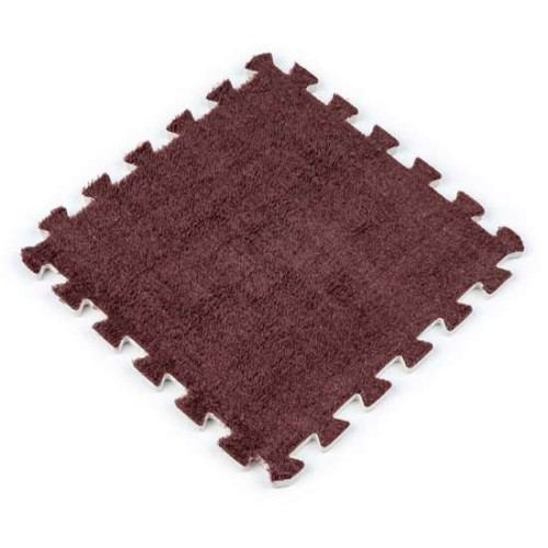 Пол-пазл мягкий плюшевый 30*30*1cm (D) коричневый