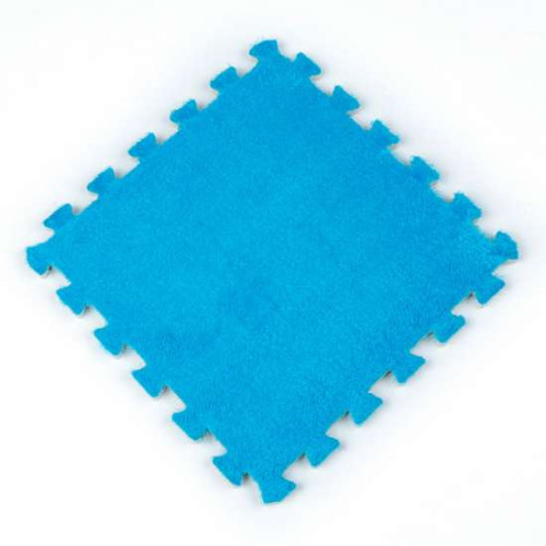 Плюшевый пол-пазл мягкий 60*60*1cm (D) голубой