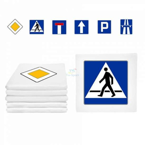 Подушки сиденья ПДД Информационные Знаки (6 шт.) для детского развития