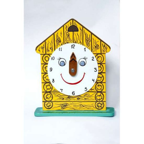 Учебные Часы-домик из фанеры