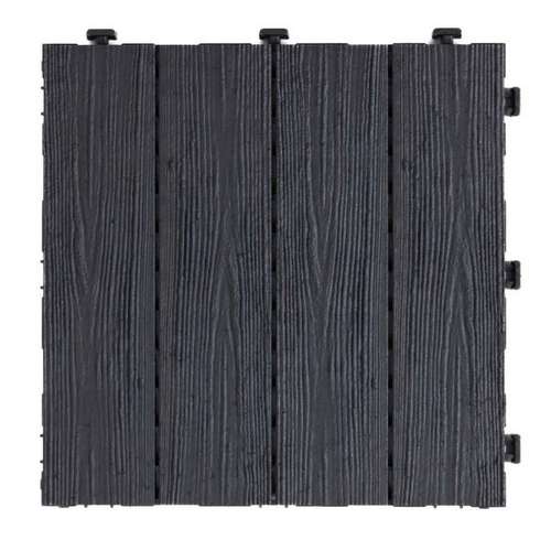 Покрытие декоративное напольное Multy Home Woodgrain рифленое 30х30см серый уп.6 шт.