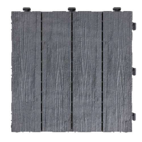 Декоративное напольное покрытие Multy Home Woodgrain рифленое 30х30см светло-серый уп.6 шт.