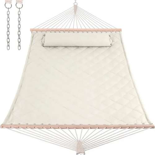 Стойка для гамака 50х50+двухместный гамак SOFT бежевый XXL 200x140см с планками ✅ хорошие характеристики Стойка для гамака 50х50+двухместный гамак SOFT бежевый XXL 200x140см с планками ✅ хорошие характеристики фото9