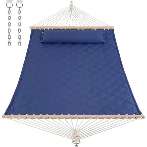 Стойка для гамака + двухместный гамак SOFT синий XXL 200x140см с планками ✅ хорошие характеристики Стойка для гамака + двухместный гамак SOFT синий XXL 200x140см с планками ✅ хорошие характеристики фото6