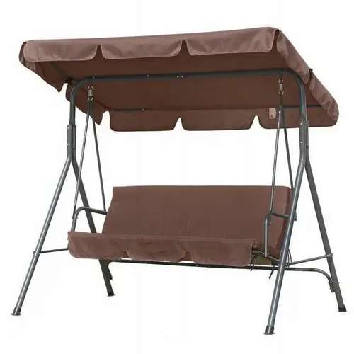 Садова гойдалка JUST GARDEN RELAX трьохмісна (коричнева)