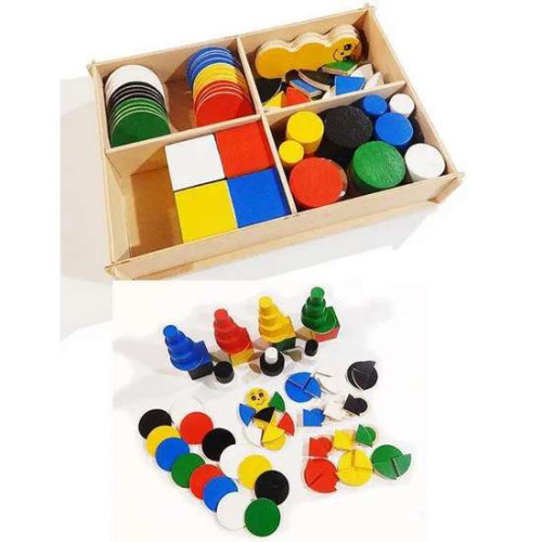 Набор Монтессори 1 самый игровой развивающий цветной в коробке 73 элементов