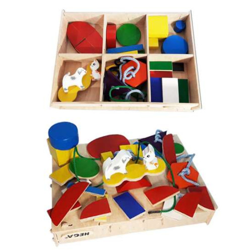 Набор Монтессори 2 игровой развивающий цветной в коробке 32 элементов