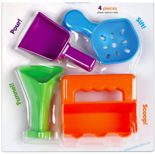 Пластиковый набор для игр в сенсорной песочнице (4 шт) Пластиковый набор для игр в сенсорной песочнице (4 шт)