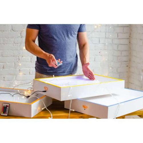 Детский Тактильный сенсорный световой планшет для песочной анимации лайтбокс 62х42 см Детский Тактильный сенсорный световой планшет для песочной анимации лайтбокс 62х42 см