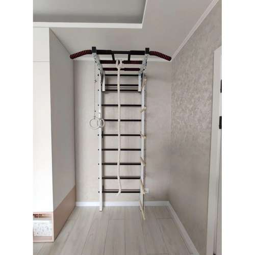 Дитячий набір шведська стінка біло-чорна