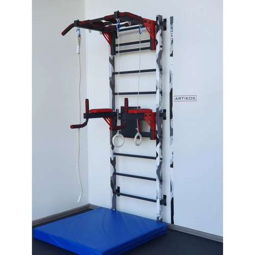 Шведская стенка милитари с детским набором и матом