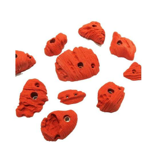 Зацепы для скалодрома 10 шт. размер М "Скала" красные