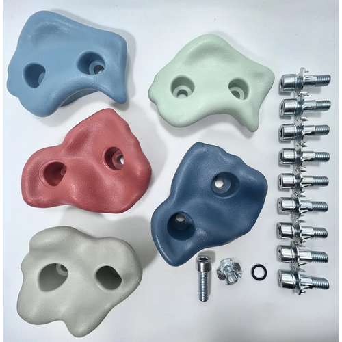 Зацепы для детского скалодрома 5 шт. пластиковые L-размер пастельный