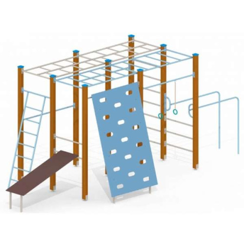 Детский спортивный комплекс уличный с лазалкой на спортплощадку Детский спортивный комплекс уличный с лазалкой на спортплощадку