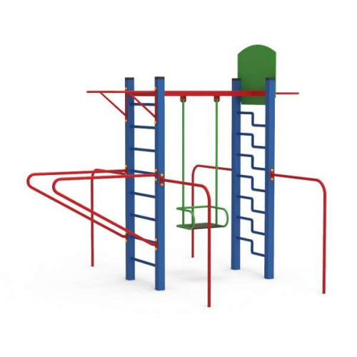 Спортивный комплекс Какаду на площадку с качелей и баскетбольным кольцом