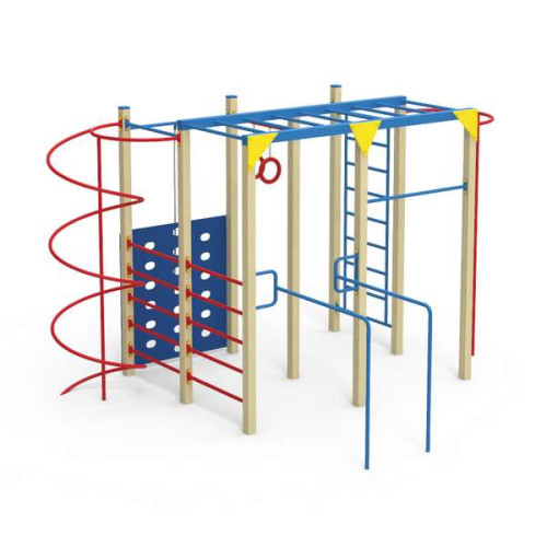 Спортивный игровой комплекс "Лампа" детям с 6 лет. Площадка спортивная с турником и брусьями