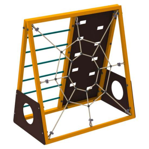 Вуличний дитячий спорткомплекс Скеля Павук 2 з канатними лазами