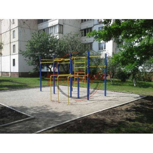 Спортивный комплекс Воркаут W229 на спортплощадку с жимами и кольцами ✅ хорошие характеристики Спортивный комплекс Воркаут W229 на спортплощадку с жимами и кольцами ✅ хорошие характеристики фото2