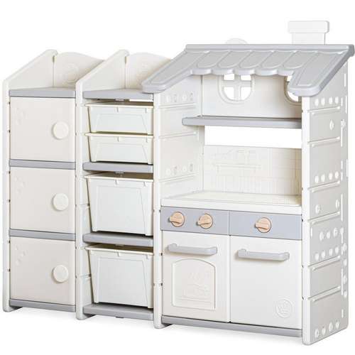 Детская кухня-стеллаж Master Chef с полочками и выдвижными контейнерами