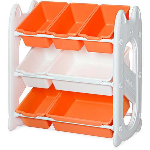 Дитячий стелаж Coral Orange з контейнерами Дитячий стелаж Coral Orange з контейнерами