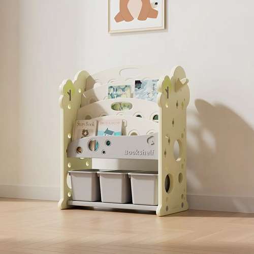 Книжная полка с контейнерами Tree салатовая