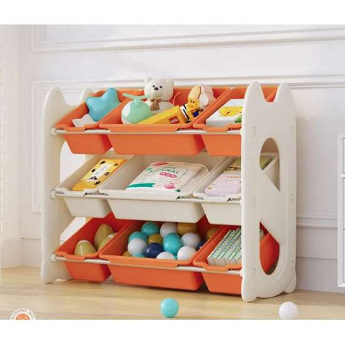 Стелаж з контейнерами Kitty помаранчево-білий