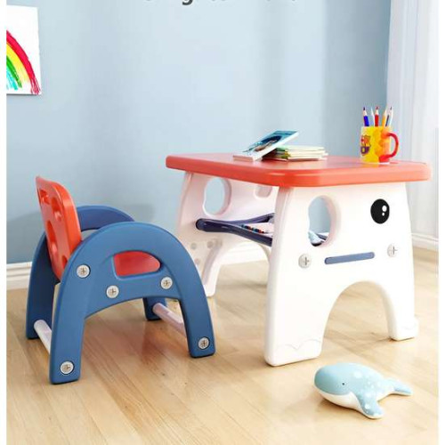 Дитяча парта-мольберт зі стільцем Study синьо-червоний Дитяча парта-мольберт зі стільцем Study синьо-червоний