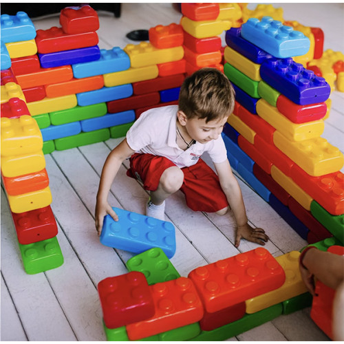 Дитячий пластиковий Конструктор (100шт деталей) Будівельник