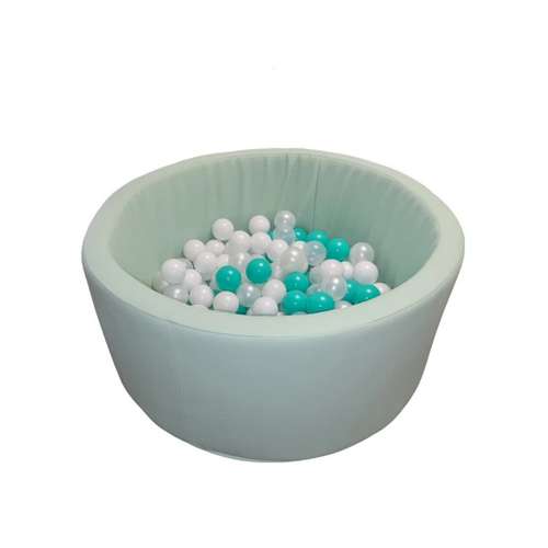 Сухой бассейн Круг 90см с шариками экокожа детский мятного цвета Сухой бассейн Круг 90см с шариками экокожа детский мятного цвета