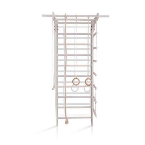 Шведская стенка деревянная 1-Lux 1-220 белая с навесным оборудованием Шведская стенка деревянная 1-Lux 1-220 белая с навесным оборудованием